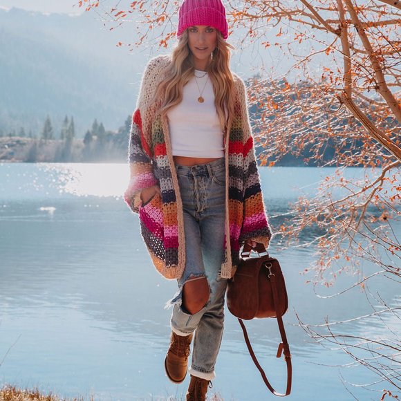 OH HAPPY DAY POCKETED KNIT CARDIGAN - Picture 2 of 8